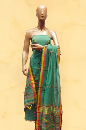 Handwoven Kala Cotton 3 Piece Suit Set for Women