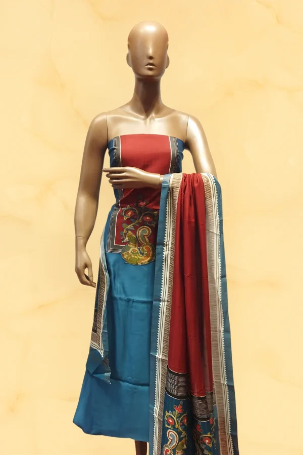 Chanderi Modal Applique Neck With Digital Dupatta