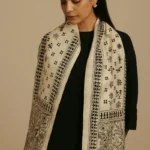 the best handloom stole tusser silk with kantha stich by karigar