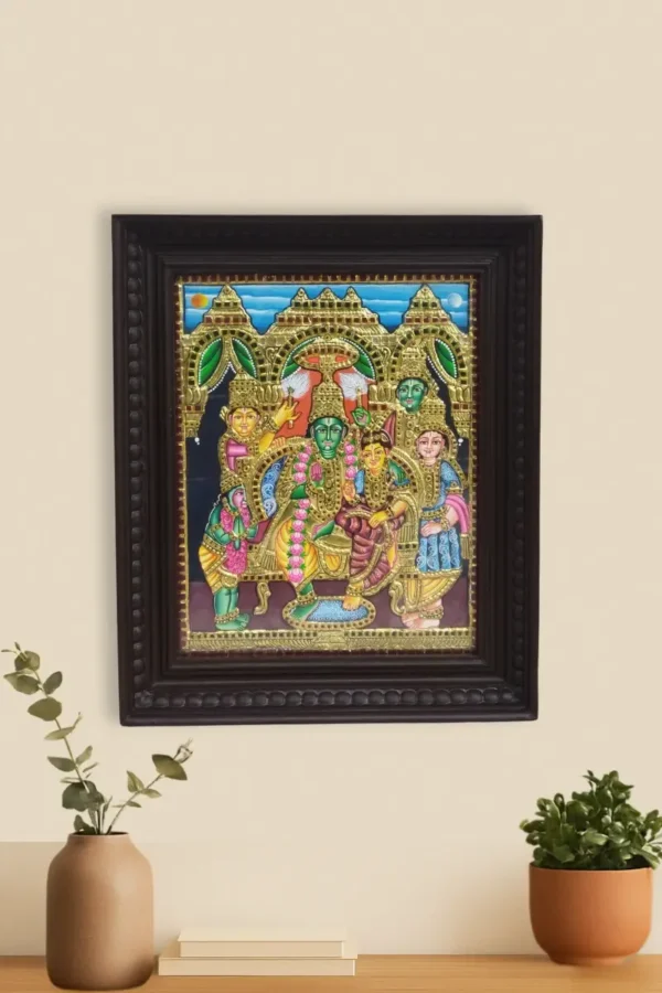 ram darbar tanjore painting by kaarigar