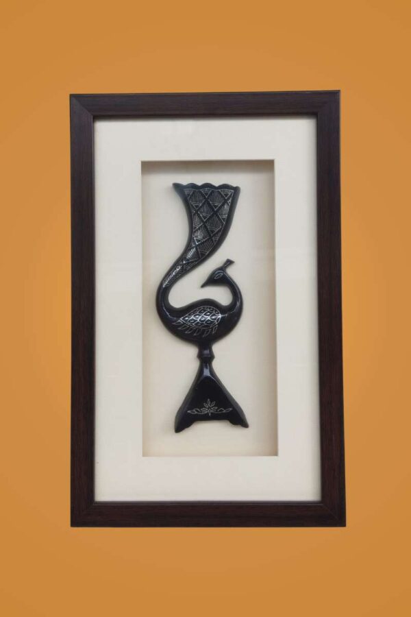 bidri work peacock vase image