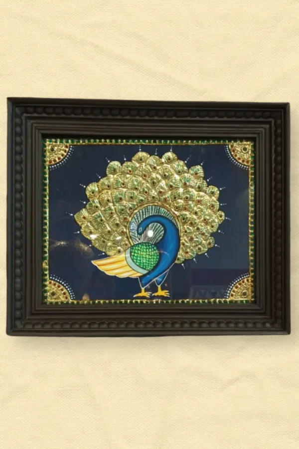 best peacock tanjore painting by kaarigar also called karagiri