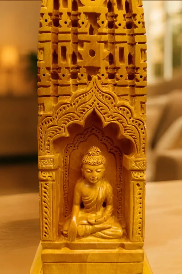 enlightened buddha stupa by kaarigar made by karigar or artisan