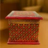 mango wood handcrafted box with cone art by kaarigar