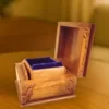Walnut wood secret jewelry box
