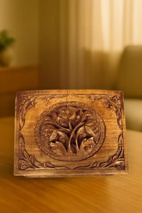 Walnut wood secret jewelry box for gifting